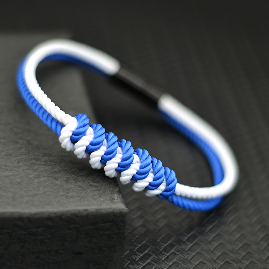 Two-Tone Dragon-Patterned Braided Bracelet for Casual Wear